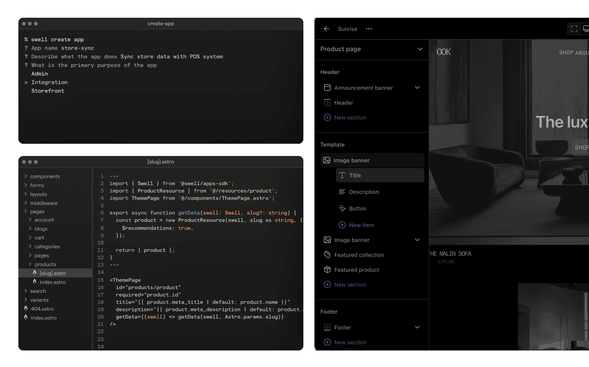 Full-stack commerce apps